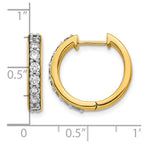 14k 3/4 carat Diamond Hinged Hoop Earrings