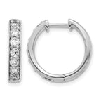 14k White Gold 1 carat Lab Grown Diamond VS/SI+ G+ Complete Hinged Hoop Earrings