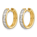 14k 1 carat Diamond Hinged Hoop Earrings