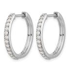14k White Gold 5/8 carat Diamond Hinged Hoop Earrings