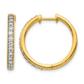 14k 5/8 carat Diamond Hinged Hoop Earrings
