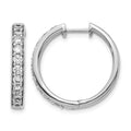 14k White Gold 1 carat Lab Grown Diamond VS/SI+ G+ Complete Hinged Hoop Earrings