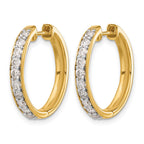 14k 1 carat Diamond Hinged Hoop Earrings