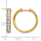 14k 1.25 carat Diamond Hinged Hoop Earrings