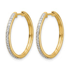 14k 1/2 carat Diamond Hinged Hoop Earrings