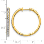 14k 1/2 carat Diamond Hinged Hoop Earrings