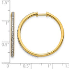 14k 1/2 carat Diamond Hinged Round Hoop Earrings
