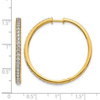 14k 1.25 carat Diamond Hinged Round Hoop Earrings