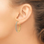 14k 1/2 carat Diamond Milgrain Hinged Hoop Earrings