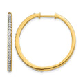 14k 1/2 carat Diamond Milgrain Hinged Hoop Earrings