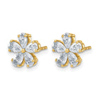 14k Flower G H I True Light Moissanite Earrings