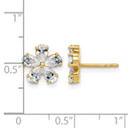 14k Flower G H I True Light Moissanite Earrings