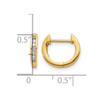 14k 1/6 carat Diamond Channel-set Hinged Hoop Earrings