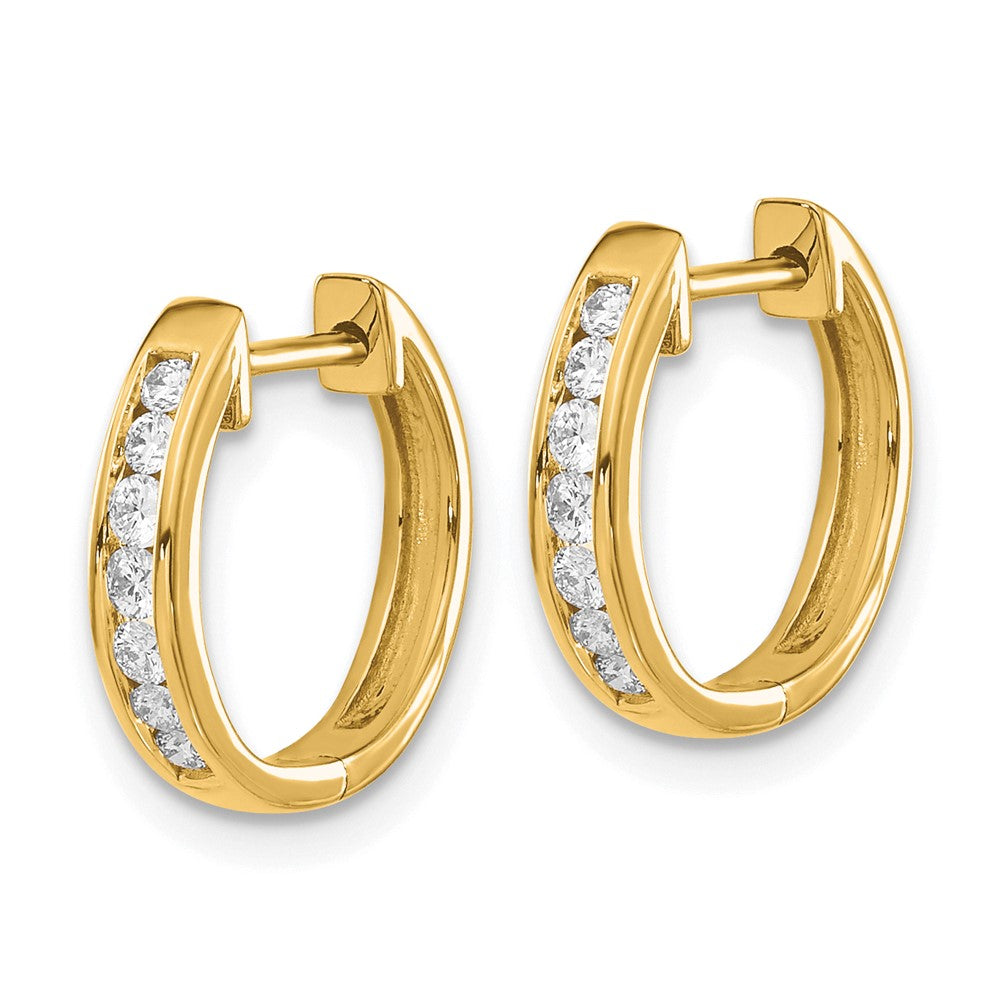 14k 1/4 carat Lab Grown Diamond VS/SI+ G+ Complete Hinged Hoop Earrings