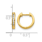 14k 1/4 carat Lab Grown Diamond VS/SI+ G+ Complete Hinged Hoop Earrings