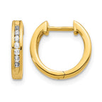 14k 1/4 carat Lab Grown Diamond VS/SI+ G+ Complete Hinged Hoop Earrings