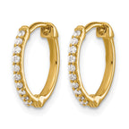 14k 1/5 carat Diamond Hinged Hoop Earrings