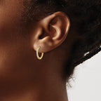 14k 1/5 carat Diamond Hinged Hoop Earrings
