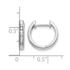 14k White Gold 1/5 carat Lab Grown Diamond VS/SI+ G+ Complete Hinged Hoop Earrings