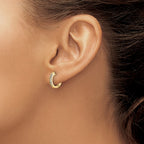 14k 1/5 carat Lab Grown Diamond VS/SI+ G+ Complete Hinged Hoop Earrings