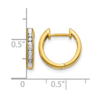 14k 1/5 carat Lab Grown Diamond VS/SI+ G+ Complete Hinged Hoop Earrings