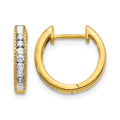 14k 1/5 carat Diamond Channel-set Hinged Hoop Earrings