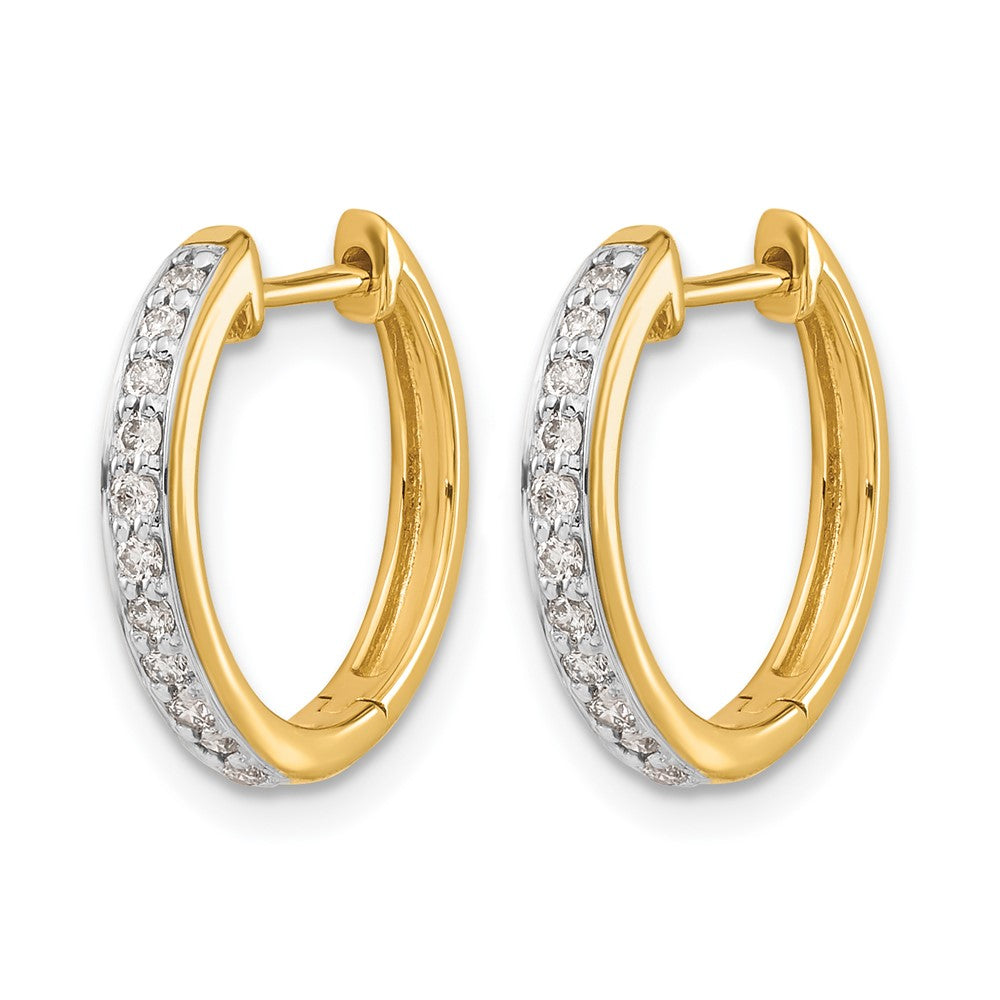 14k 1/4 carat Lab Grown Diamond VS/SI+ G+ Complete Hinged Hoop Earrings