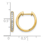 14k 1/4 carat Diamond Complete Hinged Hoop Earrings