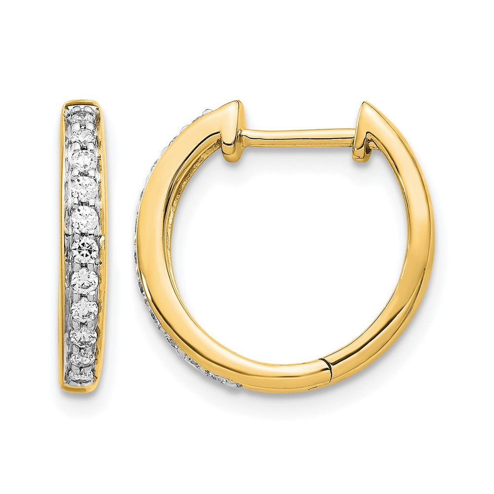 14k 1/4 carat Lab Grown Diamond VS/SI+ G+ Complete Hinged Hoop Earrings