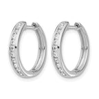 14k White Gold 3/8 carat Lab Grown Diamond VS/SI+ G+ Complete Hinged Hoop Earrings