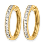 14k 3/4 carat Diamond Hinged Hoop Earrings