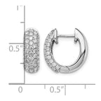 14k White Gold 1 1/5 carat Lab Grown Diamond VS/SI+ G+ Complete Hinged Hoop Earrings