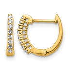 14k 1/6 carat Diamond Hinged Hoop Earrings