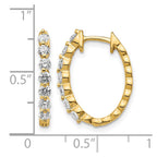 14k 3/4 carat AA Diamond Hinged Hoop Earrings