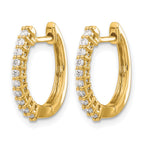 14k 1/4 carat Diamond Hinged Hoop Earrings