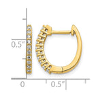 14k 1/4 carat Diamond Hinged Hoop Earrings
