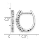 14k White Gold 1/3 carat Lab Grown Diamond VS/SI+ G+ Complete Hinged Hoop Earrings