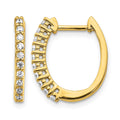 14k 1/3 carat Diamond Hinged Hoop Earrings