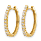 14k 3/4 carat Lab Grown Diamond VS/SI+ G+ Complete Hinged Hoop Earrings
