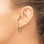 14k 3/4 carat Lab Grown Diamond VS/SI+ G+ Complete Hinged Hoop Earrings