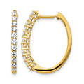 14k 3/4 carat Diamond Hinged Hoop Earrings