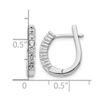 14k White Gold 1/2 carat Lab Grown Diamond VS/SI+ G+ Complete Hinged Hoop Earrings