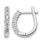 14k White Gold 1/2 carat Lab Grown Diamond VS/SI+ G+ Complete Hinged Hoop Earrings
