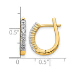 14k 1/2 carat Lab Grown Diamond VS/SI+ G+ Complete Hinged Hoop Earrings