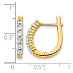 14k 3/4 carat Diamond Hinged Hoop Earrings