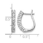 14k White Gold 1 carat Lab Grown Diamond VS/SI+ G+ Complete Hinged Hoop Earrings