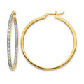 14k 5/8 carat Diamond In/Out Hoop Earrings
