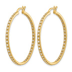 14k 7/8 carat Lab Grown Diamond VS/SI+ G+ Complete In and Out Hoop Earrings