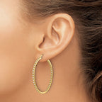 14k 7/8 carat Lab Grown Diamond VS/SI+ G+ Complete In and Out Hoop Earrings