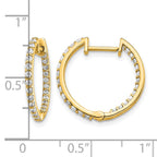 14k 5/8 carat Diamond In/Out Hinged Hoop Earrings